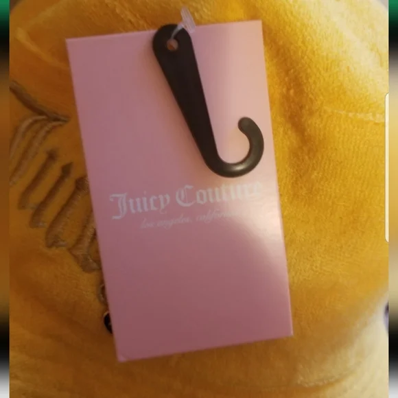 Juicy Couture Posh Yellow Terrycloth Bucket Hat One Size - Picture 5 of 5